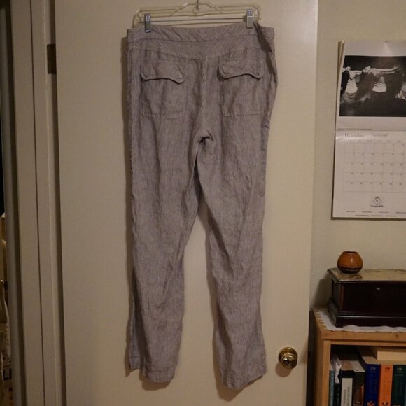 Chico's Women's Striped Linen Pants - Picture 3 of 10